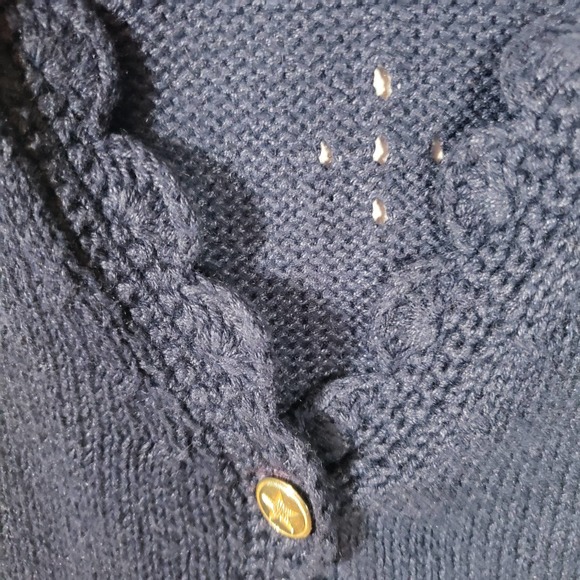 Vintage Koret Nautical Navy Sweater Vest XL Gold Rope Embroidered - Picture 8 of 9